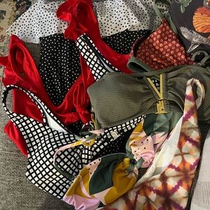 Mixed Women’s Swimwear Set - Red, Black, Olive & Multicolor